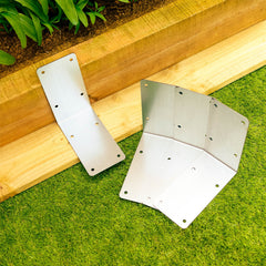 Corner Railway Sleeper Brackets - 100mm x 200mm (Pack of 4)