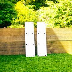 Straight Flat Railway Sleeper Brackets - 100mm x 400mm (Pack of 4)