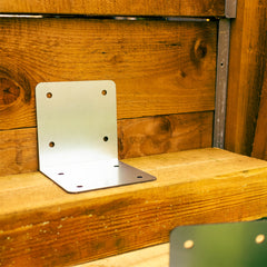 Corner Railway Sleeper Brackets - 120mm x 120mm (Pack of 4)