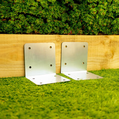 Corner Railway Sleeper Brackets - 120mm x 120mm (Pack of 4)