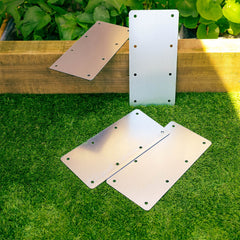 Straight Flat Railway Sleeper Brackets - 140mm x 290mm (Pack of 4)