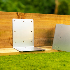 Corner Railway Sleeper Brackets - 190mm x 245mm (Pack of 4)