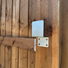 Z-Shaped Security Barricade Brackets Pair for 4" x 2" Wood