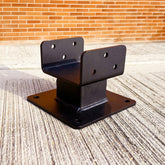 Heavy-Duty Welded Post Base Support Bracket with 60mm Raiser for 3" / 75mm Wood