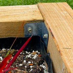SleeperFit 2-Tier Internal or External Corner Railway Sleeper Bracket - Suitable for Planters, Raised Beds, Driveway & Path Edging - Indoor Outdoors