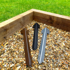 Adjustable Angle Railway Sleeper Bracket With Stake - Indoor Outdoors