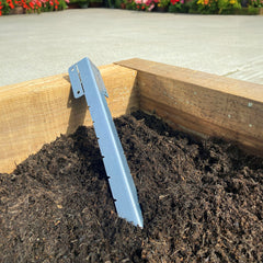 Small Adjustable Angle Railway Sleeper Brackets with Stake - Indoor Outdoors