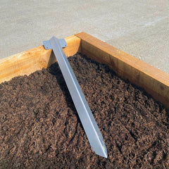 Extra-Long Straight Railway Sleeper Bracket with Stake - Indoor Outdoors