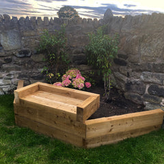 3-Tier Straight Railway Sleeper Bracket with Stake - Indoor Outdoors