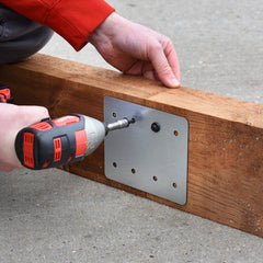 Railway Sleeper Bracket for Joining Timber Sleepers Along the Edges in 1-Tier Raised Bed Installations.