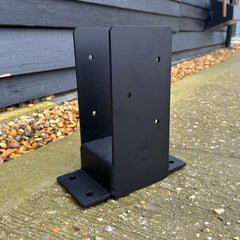 Heavy-Duty Welded Bolt-Down Post Base with 50mm Raiser for 3" / 75mm Wood