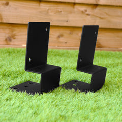 Fence Post Support Bolt-Down Brace & Foot Base Brackets for 3" / 75mm Wood