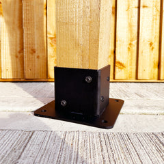 Heavy-Duty Slot-In Welded Bolt-Down Post Base for 6" / 150mm Wood
