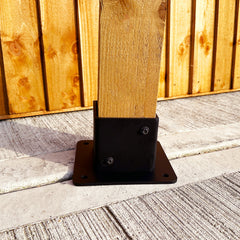 Heavy-Duty Slot-In Welded Bolt-Down Post Base for 4" / 100mm Wood