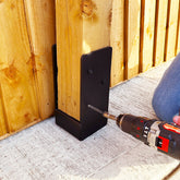 Heavy-Duty Welded Hidden Bolt-Down Post Anchor with 50mm Raiser for 6" / 150mm Wood