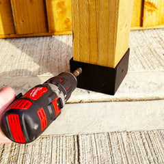 Deep-Edge Bolt-Down Post Base Bracket for 3" / 75mm Wood