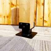 Heavy-Duty Welded Post Base Support Bracket with 60mm Raiser for 4" / 100mm Wood
