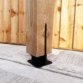 Heavy-Duty T-Bar Bolt-Down Post Support Bracket for 4" / 100mm Wood