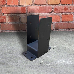 Heavy-Duty Welded Bolt-Down Post Base with 50mm Raiser for 3" / 75mm Wood