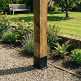 Slide-In Bolt-Down Post Base Support Bracket for 4" / 100mm Wood