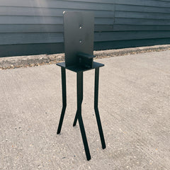 Heavy-Duty T-Bar Concrete-In Post Support Bracket with Anti-Pull Out Spikes for 4" / 100mm Wood