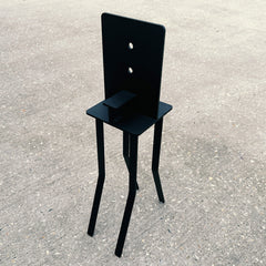 Heavy-Duty T-Bar Concrete-In Post Support Bracket with Anti-Pull Out Spikes for 4" / 100mm Wood