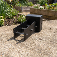 Slot-In Concrete-In Anti-Pullout Post Base Bracket for 4" / 100mm Wood