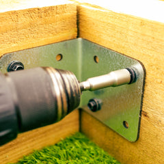 Extra Strong Standard Corner Railway Sleeper Brackets (Pack of 4)