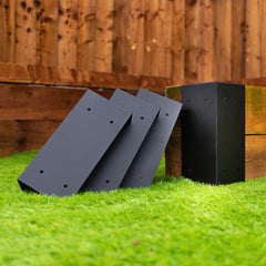 Large External Corner Railway Sleeper Brackets (Pack of 4)