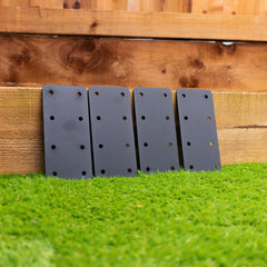 Standard Railway Sleeper Straight Flat Brackets - 170mm x 80mm (Pack of 4)