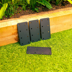 Standard Railway Sleeper Straight Flat Brackets - 170mm x 80mm (Pack of 4)