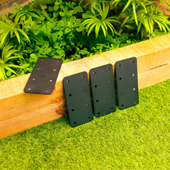 Standard Railway Sleeper Straight Flat Brackets - 170mm x 80mm (Pack of 4)