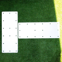 Straight Flat Railway Sleeper Brackets - 190mm × 490mm (Pack of 4)