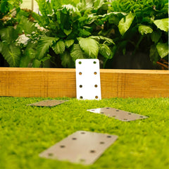 Straight Flat Railway Sleeper Brackets - 65mm × 120mm (Pack of 4)