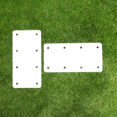 Straight Flat Railway Sleeper Brackets - 100mm x 200mm (Pack of 4)