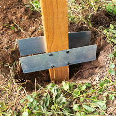 Fence Post Anchor Brackets Pair for 4" / 100mm Wood