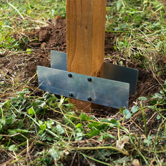Fence Post Anchor Brackets Pair for 4" / 100mm Wood