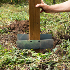 Fence Post Anchor Brackets Pair for 4" / 100mm Wood
