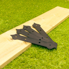 Spear Head Decorative Straight Railway Sleeper Brackets (Pack of 4)