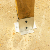 Fence Post Post-to-Floor Fixing Bracket for 4" / 100mm Wood