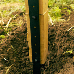 Universal Fence Post Repair Stake Brackets Pair