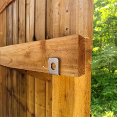 U-Shaped Security Barricade Brackets Pair for 4" x 2" Wood