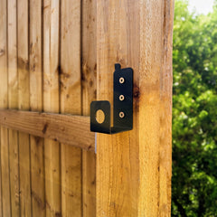 U-Shaped Security Barricade Brackets Pair for 4" x 2" Wood