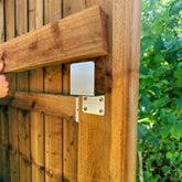 Z-Shaped Security Barricade Brackets Pair for 4" x 2" Wood