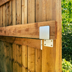 Z-Shaped Security Barricade Brackets Pair for 4" x 2" Wood