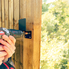 Z-Shaped Security Barricade Brackets Pair for 4" x 2" Wood