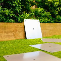 Square Flat Railway Sleeper Brackets - 195mm x 195mm (Pack of 4)