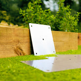 Square Flat Railway Sleeper Brackets - 195mm x 195mm (Pack of 4)