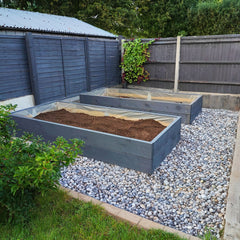 SleeperFit 2-Tier Straight Railway Sleeper Bracket with Stake - Suitable for Planters, Raised Beds, Driveway & Path Edging - Indoor Outdoors