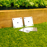 Square Flat Railway Sleeper Brackets - 95mm x 95mm (Pack of 4)